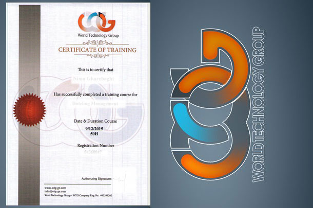 WTG Training certificate